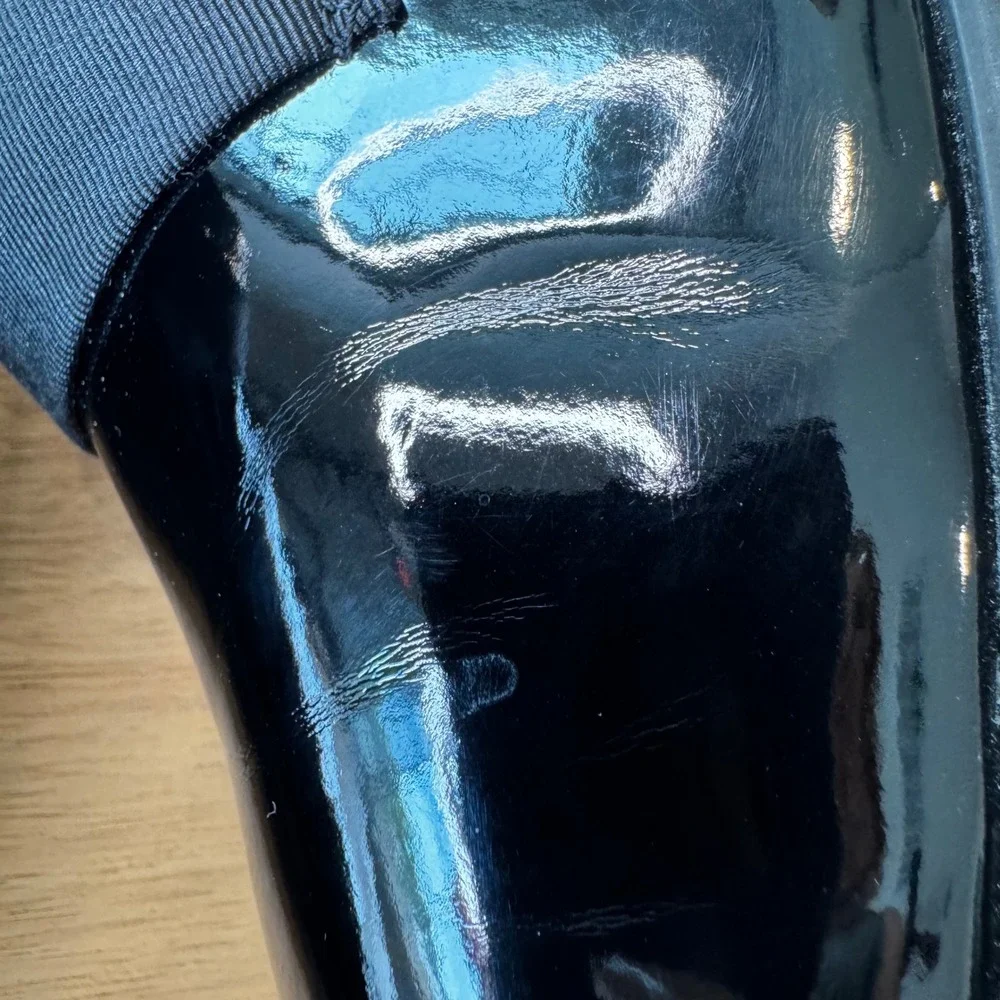 Calvin Klein Bernard Men 10 Black Patent Leather Formal Loafers Shoes 34F1511